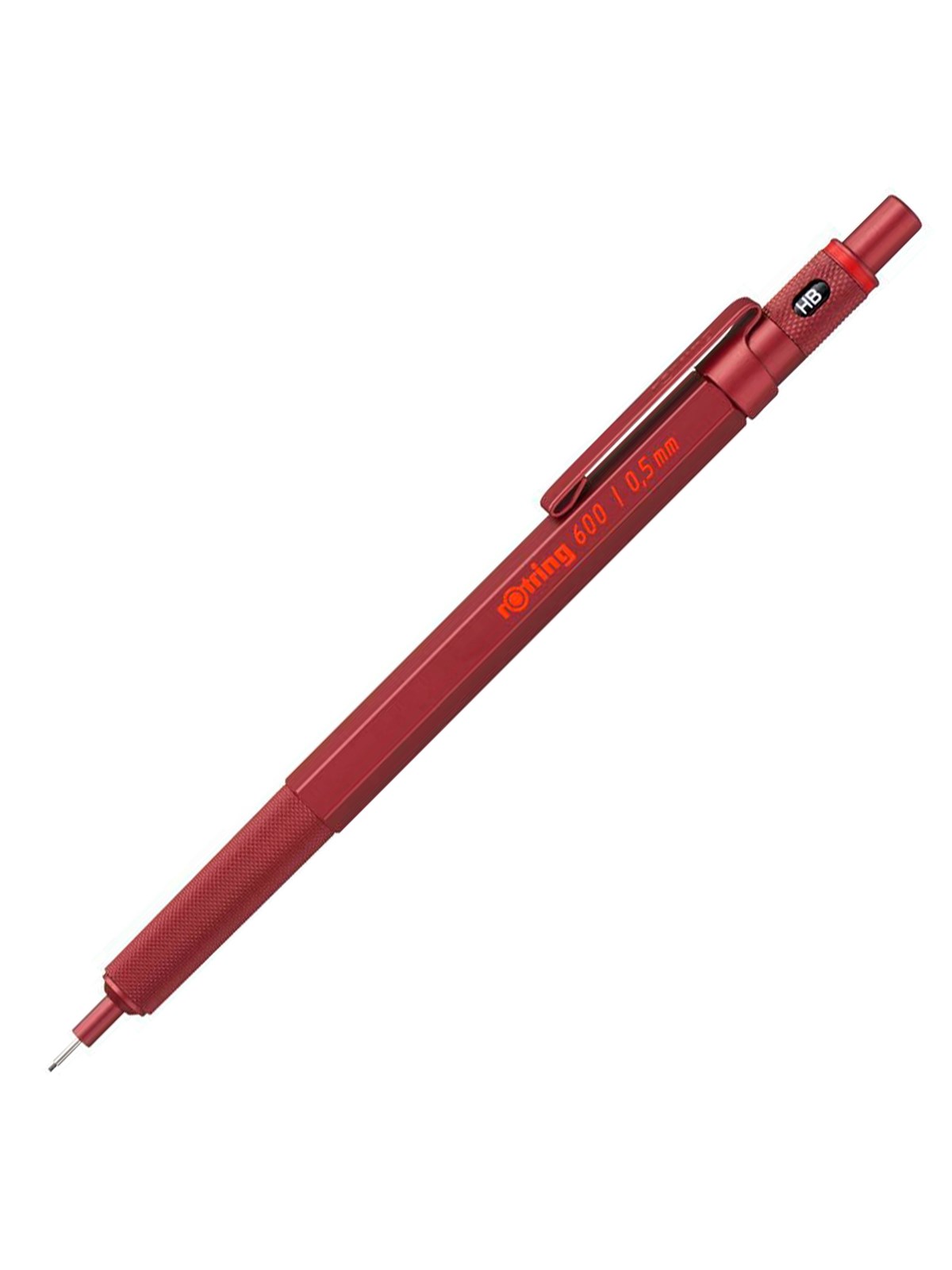 Rotring rOtring 600 Druckbleistift | 0,5 mm | Rot | Ergonomisches Vollmetallgehäuse