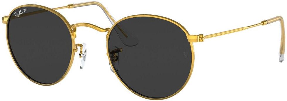Ray Ban  - RB3447 Round Metal Polished Gold Polar Black - 50 - Lunettes de soleil