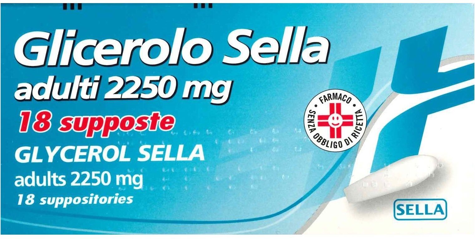 SELLA Srl Glicerolo Sella Adulti 18 Supposte 2.250mg - Lassativi
