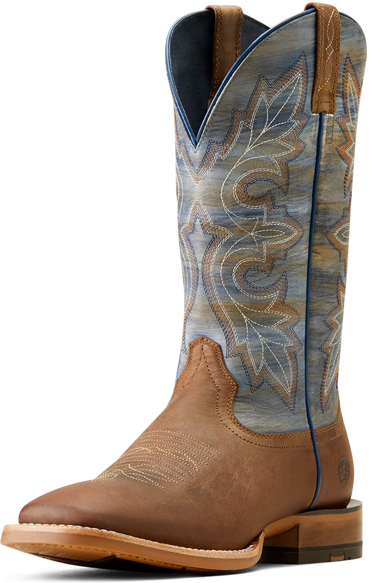 Men's Standout Cowboy Boots in Loco Brown Cloud Blue Leather, Size: 10.5 D / Medium by Ariat