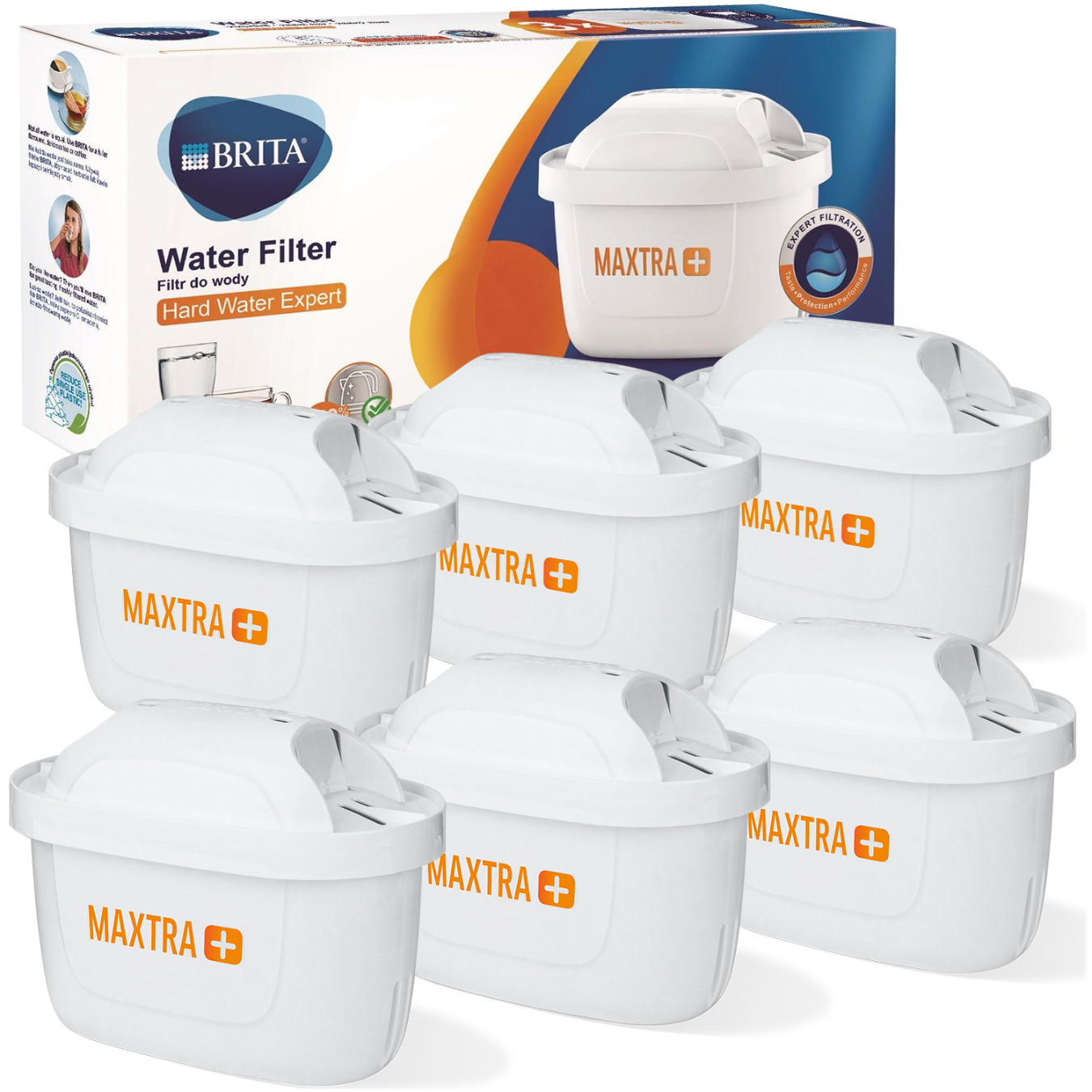 Brita Maxtra Plus filterpatronen Hard Water Expert 6 stuks