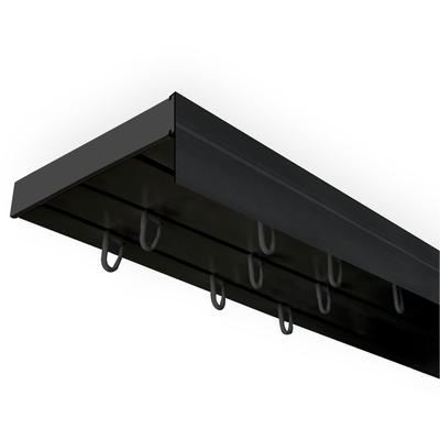 Gardinenschiene SN DECO GROUP "Vorhangschiene SH mit Blende", schwarz, L:220cm T:8,95cm, Kunststoff, Gardinenstangen, Gardinenschiene