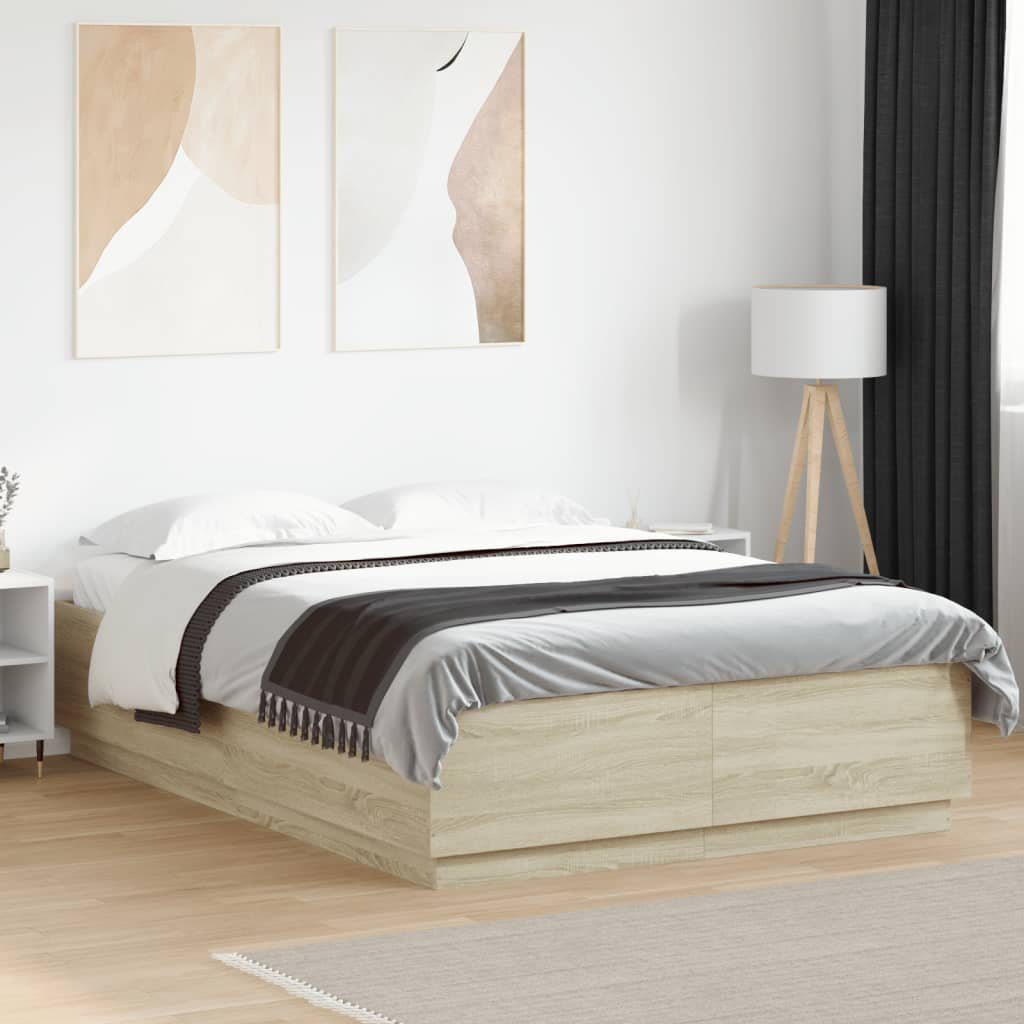 17 Stories Noar Bed Frame Black King ( 150 x 200 cm)