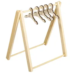 Rayher Dekoartikel natur Wichtel Mini Kleiderständer, 1 Set