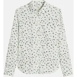 Bluse mit Alloverprint Weiß 38