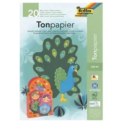 folia Tonpapier 130 g/m2 10 Farben A4 20 Blatt