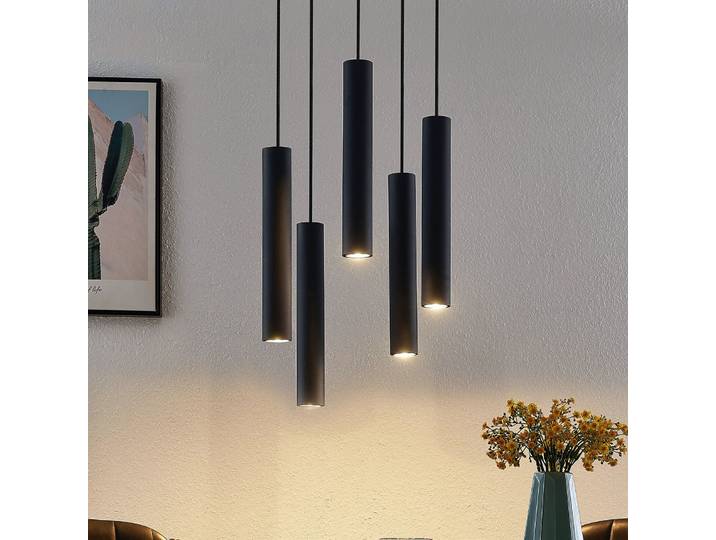 Sanad Pendelleuchte Black - Lindby - Wohnzimmer - Modern - Metall - Mehrflammig