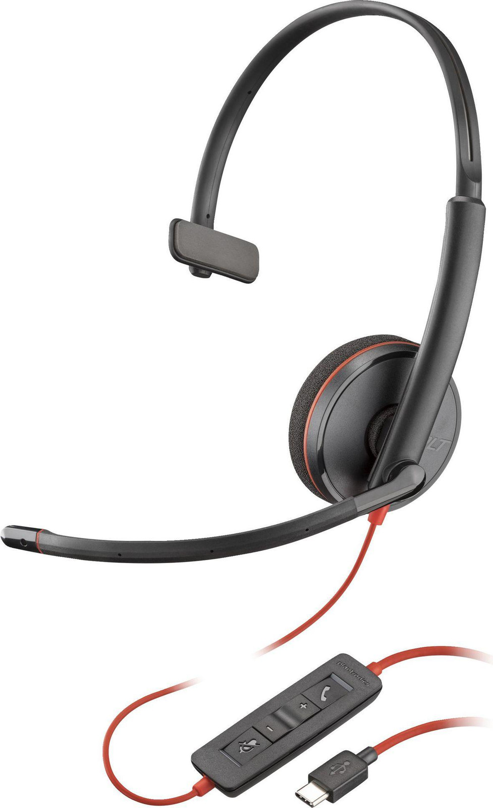 HP Poly Blackwire 3210 Over-ear Hoofdtelefoon USB-C Zwart UC-gecertificeerd