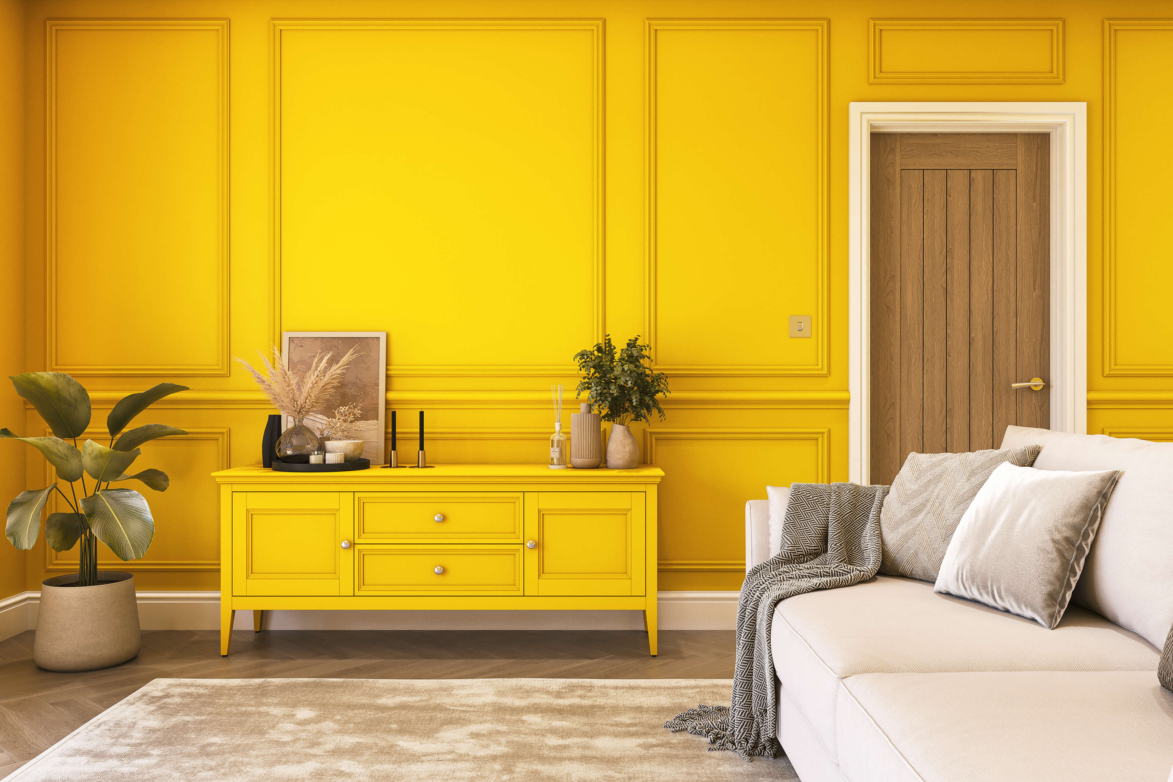 Hemway Peel and Stick Sample - Chalk Based Furniture Paint - Spring Yellow