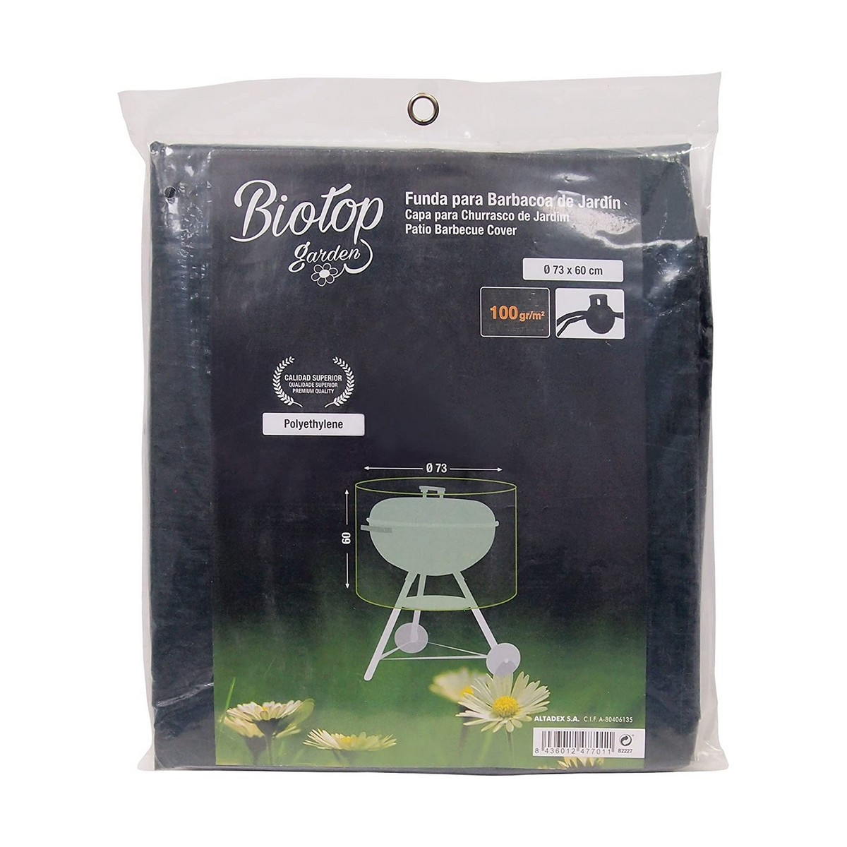 Altadex Beschermhoes voor barbecue, groen, polyethyleen
