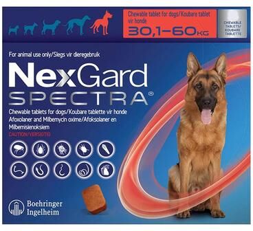 Credelio plus Nexgard Spectra Tab Xlarge Dog 66-132 Lbs Red 3 Pack