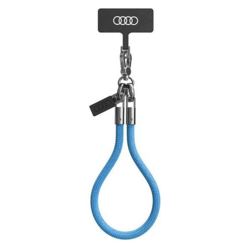 Audi uniwersalna smycz do telefonu 28cm 8mm niebieski/blue AU-HSL8-R8/D1-BE (AU-HSL8-R8/D1-BE)