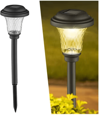 Inspire Curations 2PC Solar Ground Lights Waterproof LED Outdoor Pathway Lamps upgrade warm 1pc