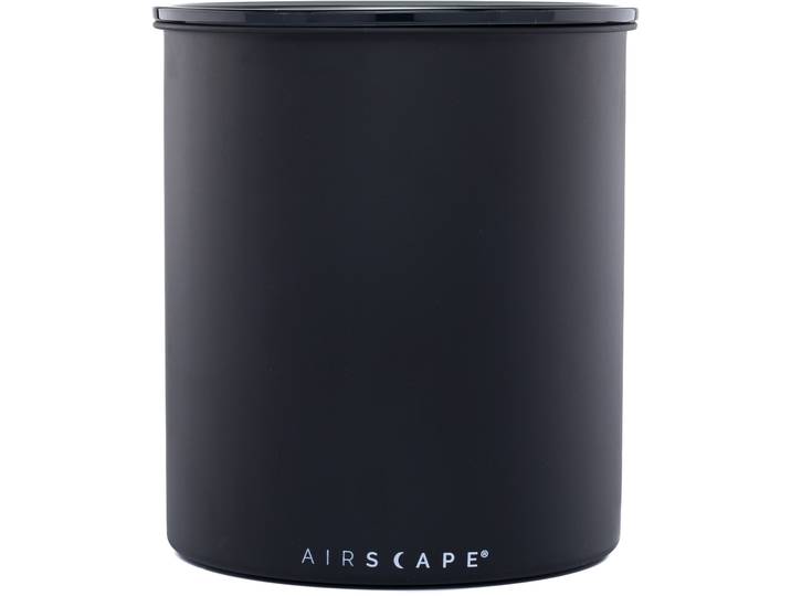 Vorratsdose AIRSCAPE Airscape , schwarz, B:17cm H:20,2cm L:17cm Ø:17cm, Edelstahl, Kunststoff, Lebensmittelaufbewahrungsbehälter, Vorratsdose, mit Ventil-Deckel, robuste Verarbeitung