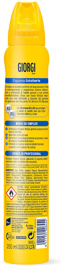 Giorgi Line Giorgi Extra Forte Espuma De Fixação Nº 4 250 ml