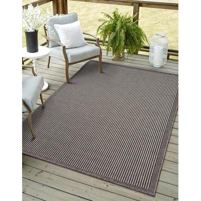 Teppich "Natura, LAGERRÄUMUNG", schwarz (schwarz,grau), B:160cm H:6mm L:230cm, Polypropylen, MYFLAIR MÖBEL & ACCESSOIRES, Teppiche, Teppich, Uni Farben, mit Bordüre, Outdoor geeignet, Balkon, Terrasse