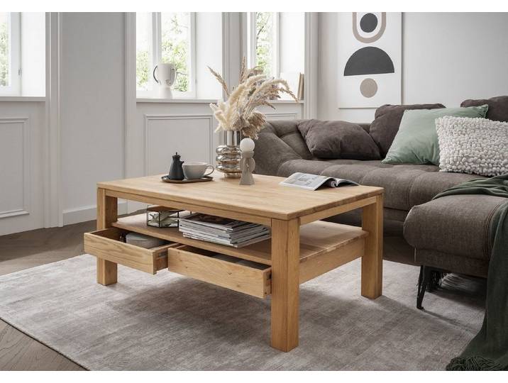 freiraum Couchtisch 2134, in Eiche massiv, Eiche Massiv - 110x49x70cm (BxHxT)