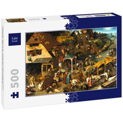 Lais Puzzle Pieter Bruegel d. Ä. - Serie der bilderbogenartigen Gemälde, Die niederländischen Sprichwörter 500 Teile