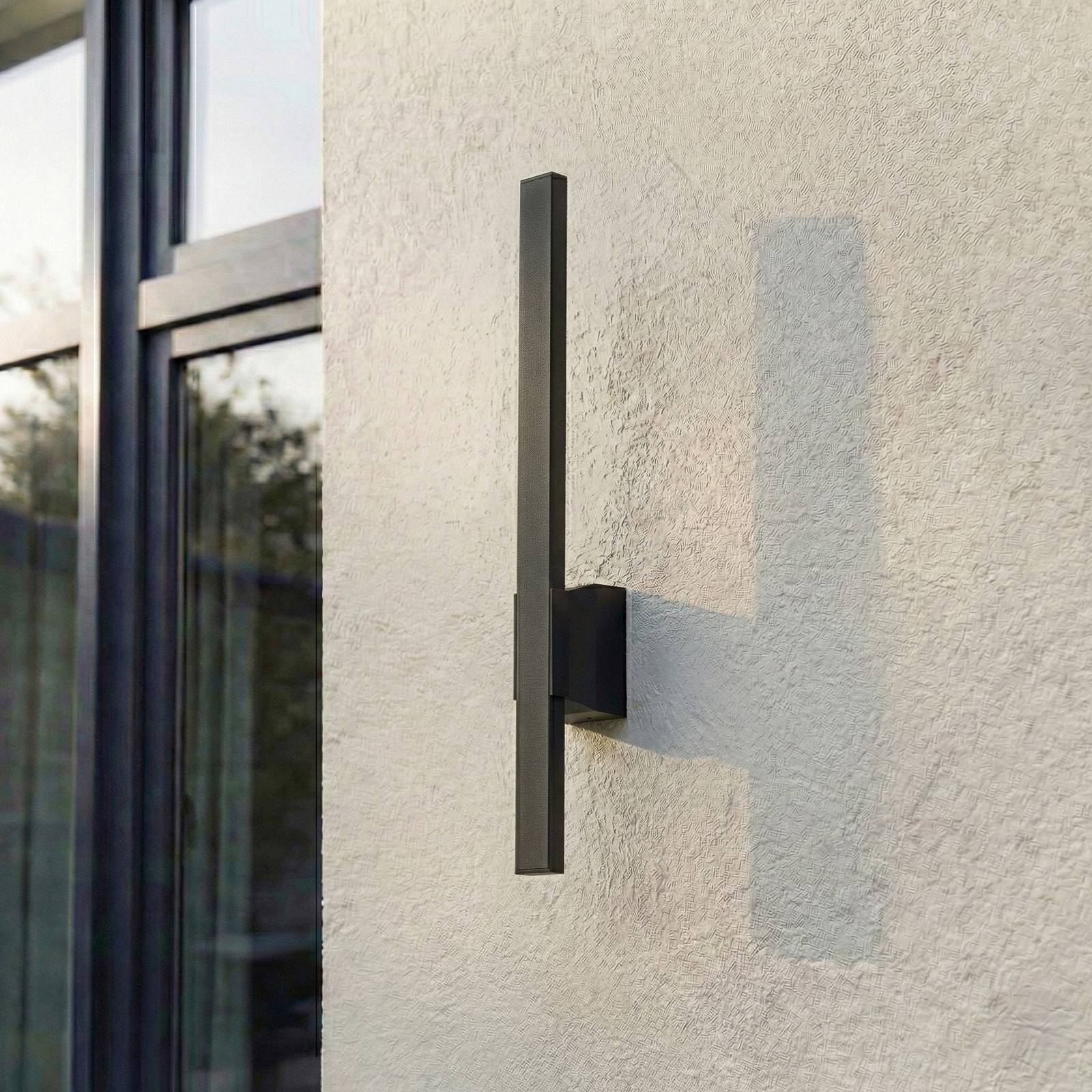 LED Aussenwandleuchte Sakari Lindby, schwarz, Aluminium, Modern, LED Wandleuchte außen