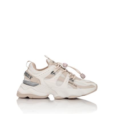 Sneaker PLEIN SPORT "Running-Sneaker", Herren, Gr. 42, Normalschaft, beige (06, beige), Schuhe Sneaker