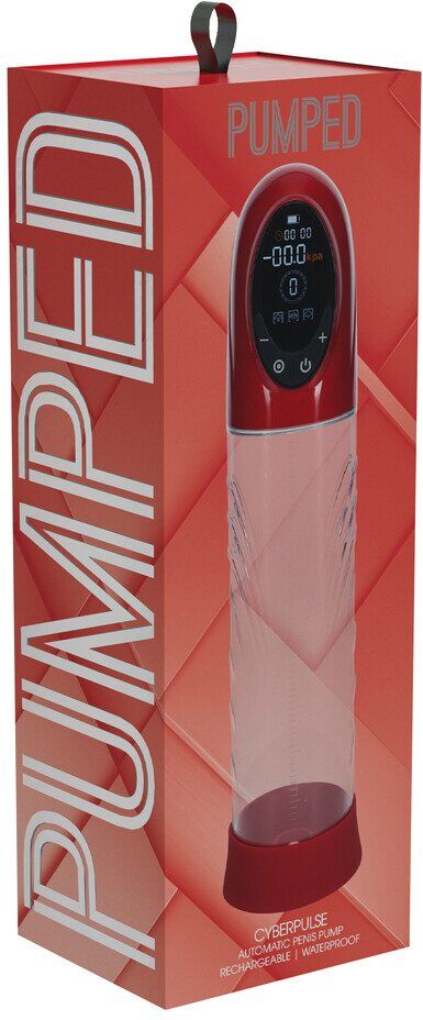 Pumped CyberPulse - Pompe à pénis automatique étanche - Rouge métallisé