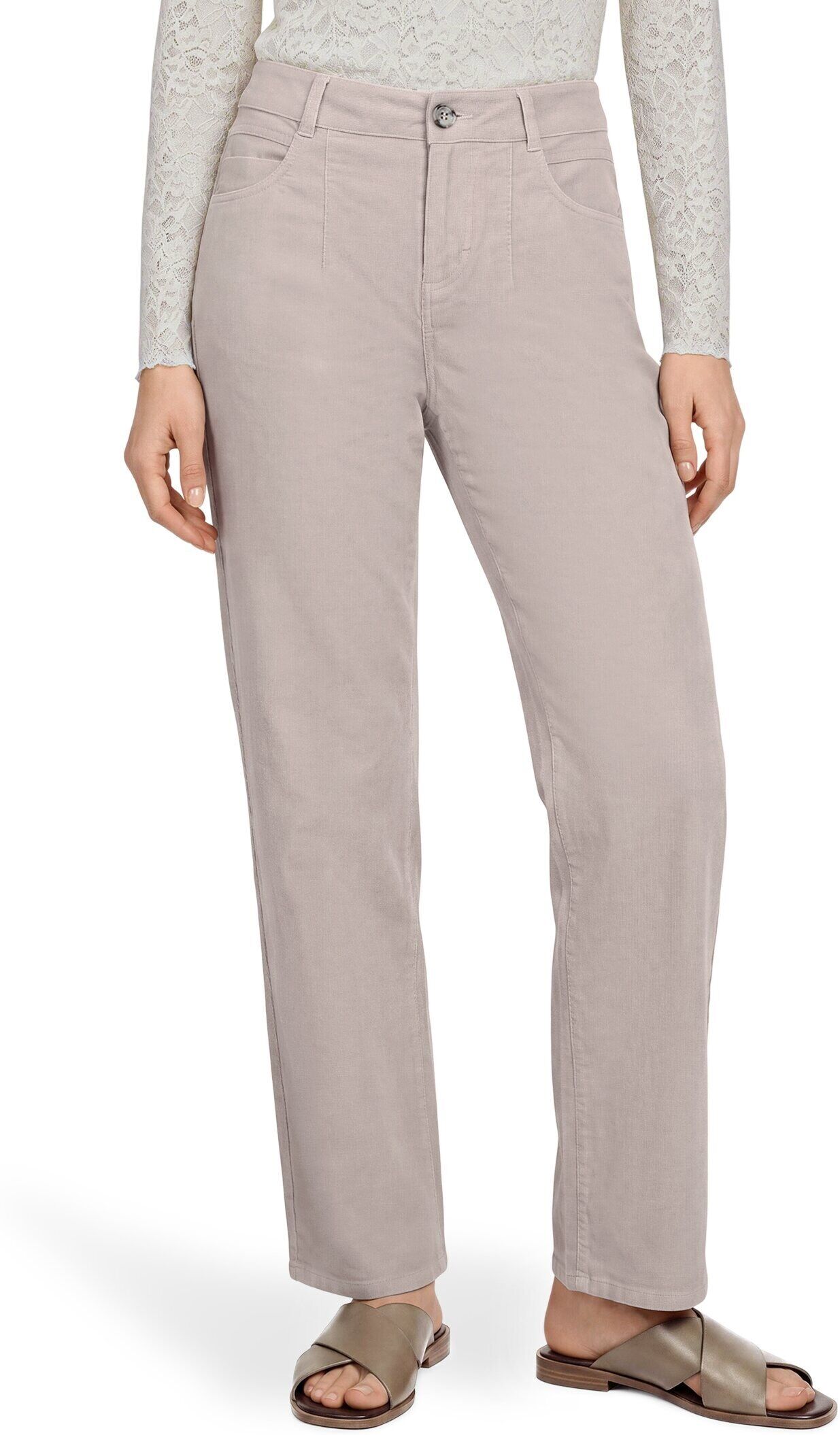 Relaxhose CARTOON "Casual-Hose mit Struktur", Damen, Gr. 36, EURO, beige (taupe), Hosen Relaxhose