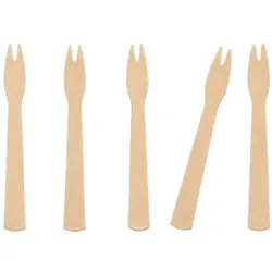 Papstar 4000 Pommes-Frites-Gabeln aus Papier "pure" 8,5 cm braun