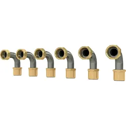 BOSCH Zubehör für Wohnungsstationen Bogen Edelstahl 90 Grd, 3/4 (6 Stück)"