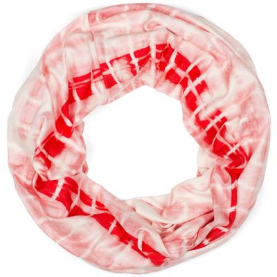 Loop STYLEBREAKER "Loop Schal Batik Streifen", Damen, rot (koralle, weiß), Obermaterial: 50% Viskose CV. 50% Polyester PES., Modisch, Modetücher Loop