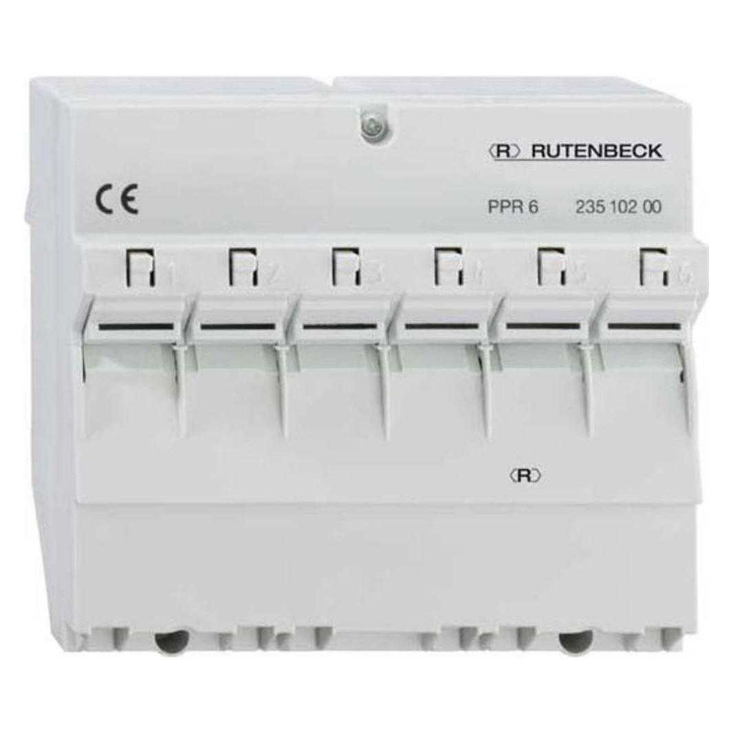 Rutenbeck Patchpanel für REG-Montage, 6 PPR-6 5-Ports, Cat.6/ClassE, geeignet für 2381 PPR-6 (23810200)