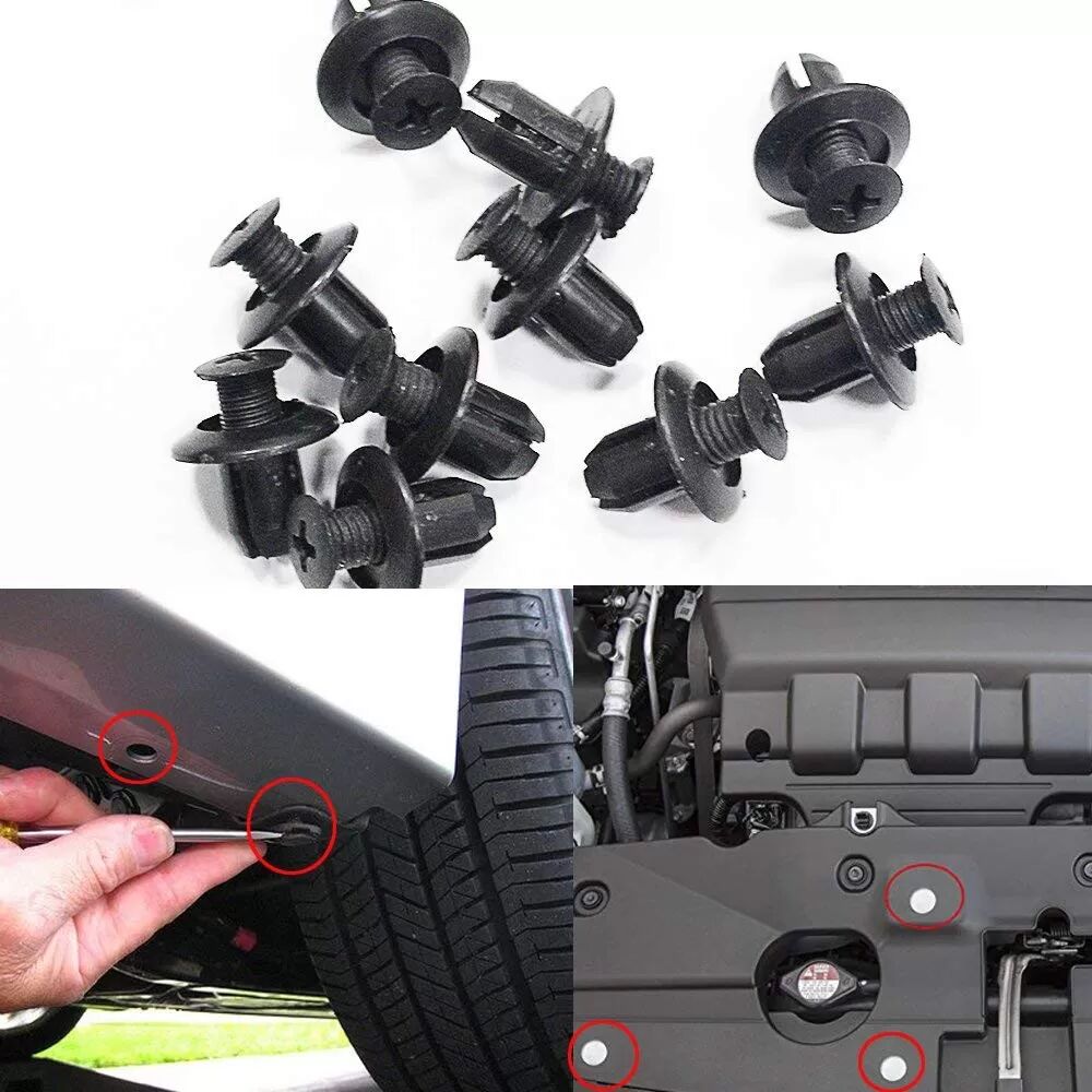 INF Fixations pour voiture en plastique, paquet de 50
