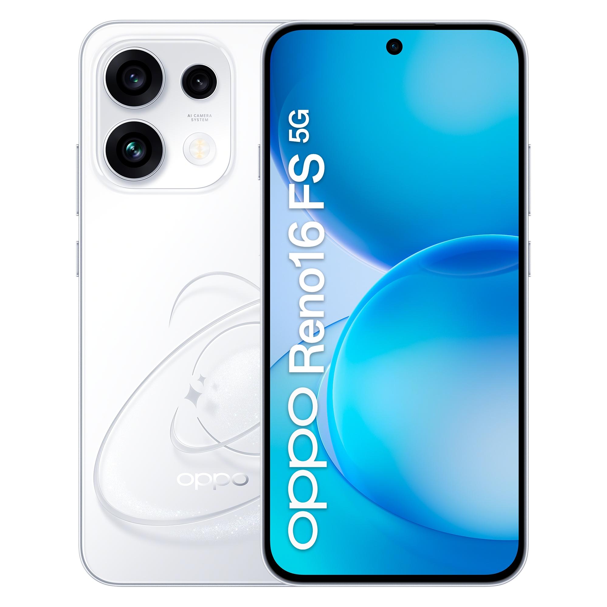 OPPO Reno16 FS 5G (512 GB, pop white, 6.57", Dual SIM, 5G) (110010237122)