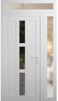 VDOMDOORS Manux 8112 White Silk uPVC Exterior Door