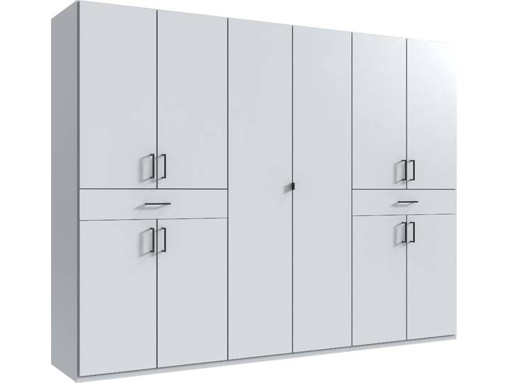 Drehtürenschrank WIMEX Tibet Kleiderschrank mit sehr viel Stauraum, grosse Farbauswahl , weiss (weiß), B:270cm H:208cm T:58cm, Holzwerkstoff, Schränke, Drehtürenschrank, mit jeweils 2 Schubladen auf bequemer Zugriffshöhe, in 3 Breiten