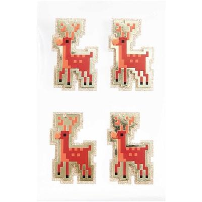 3D Sticker Rentiere, Pixel,
