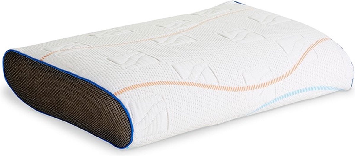 M line hoofdkussen Pillow You Blauw - Traagschuim