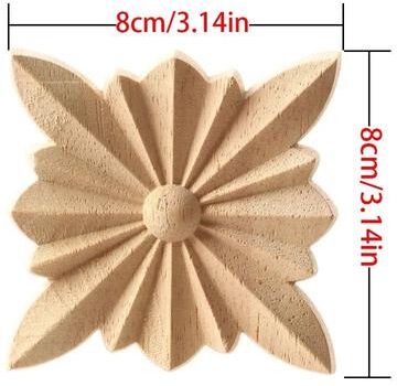Uplift Picks European Style Wood Corner Applique Floral Carved Furniture Trim 23