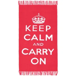 BAUMWOLLTEPPICH Keep Calm and Carry On 60/100 cm