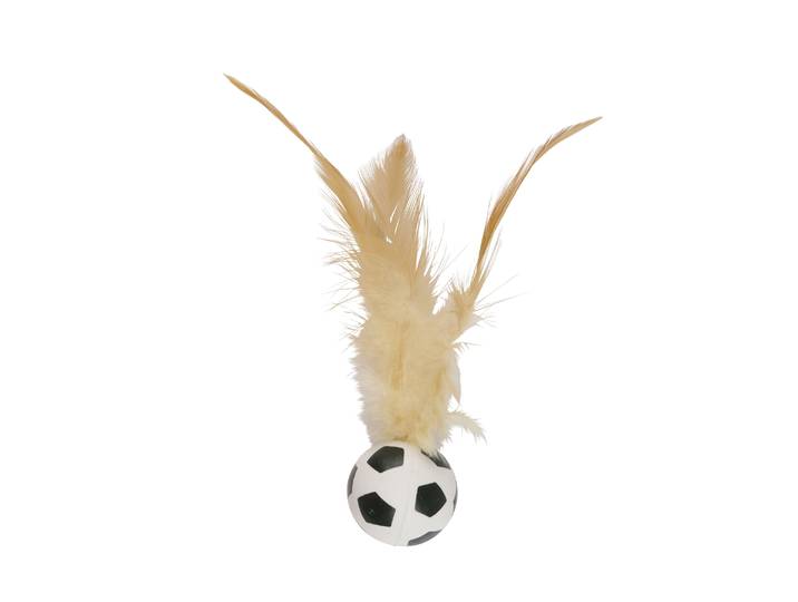 Katzenspielzeug Spielball mit Feder 5 cm