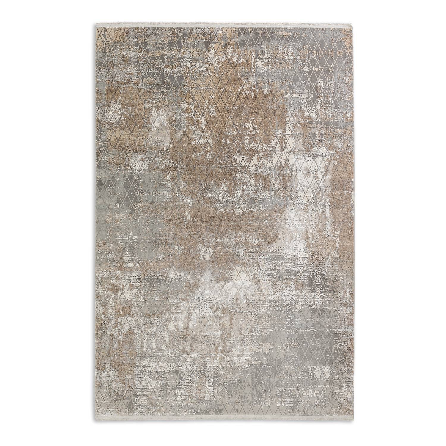 home24 Laagpolig vloerkleed Vision II beige/beige, 80 x 150 cm, mixweefsel