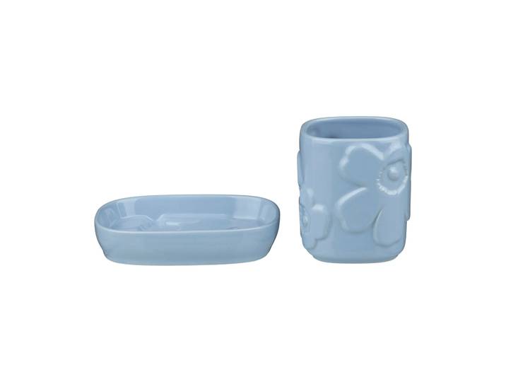 Marimekko Set de salle de bain Unikko 2 pièces Bleu
