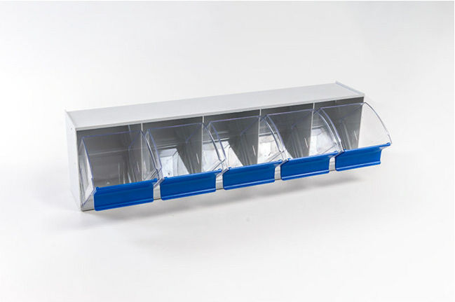 Hünersdorff MultiStore Barre n° 5 plastique résistant aux chocs gris clair L601xP163xH136 mm (460302)