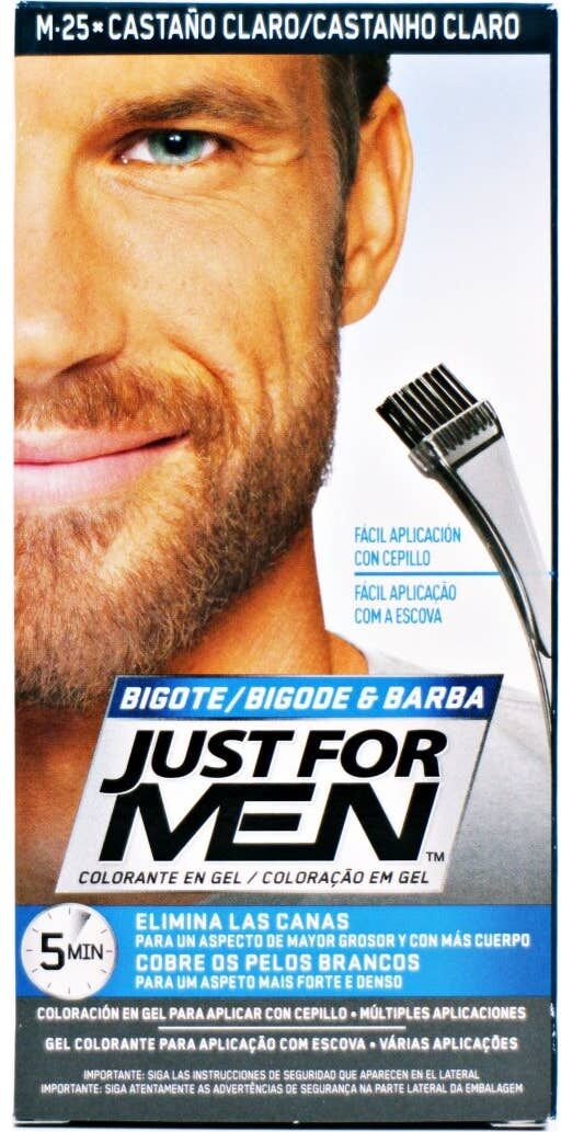 Just For Men gel colorante castaño claro para bigote y barba 30ml