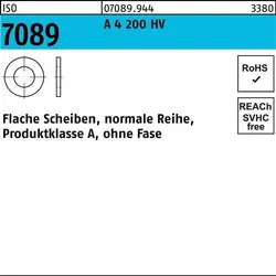 Unterlegscheibe ISO 7089 o.Fase 6 A 4 200 HV 1000 Stück