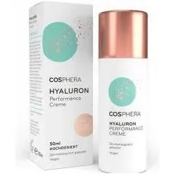 Cosphera, Gesichtscreme, Hyaluron Performance Cream 50ml - Vegan Day and Night Cream for Face, Neck, Decollete, Eyes - Anti-W (50 ml, Nachtcreme, Tagescreme)