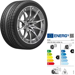 295/35 R20 105W XL Mercedes-AMG GT63 AMG Winterkomplettrad Pirelli rechts HA Q44