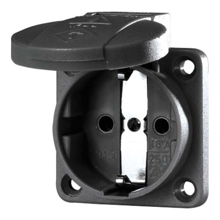 Mennekes Schuko-Anbau-Steckdose 16A,2p+E,230V,sw 11032)