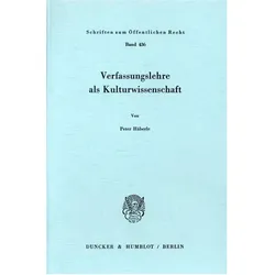 Verfassungslehre als Kulturwissenschaft., Fachbücher von Peter Häberle