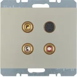Berker 3315327004 3 x Cinch/S-Video Steckdose K.5 Es