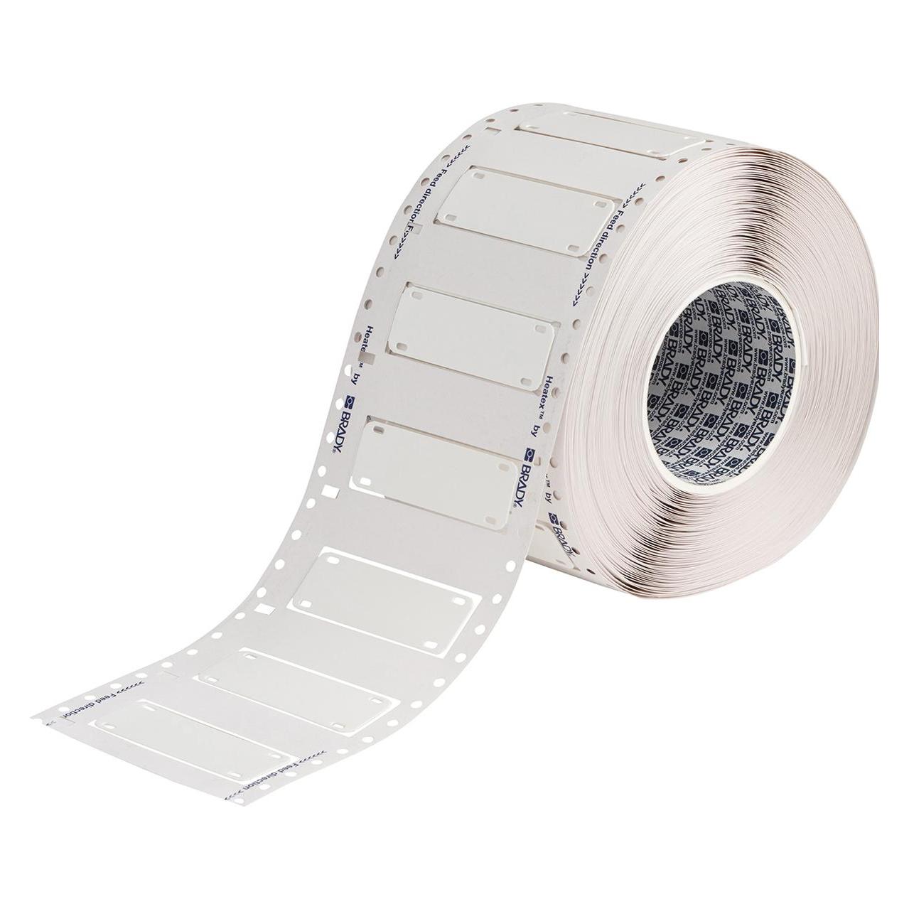 Brady HCM-75x25-7643-WT, Heatex Schilder, Weiss, 75 x 25 mm, 76er Kern(500 St.) (620331)